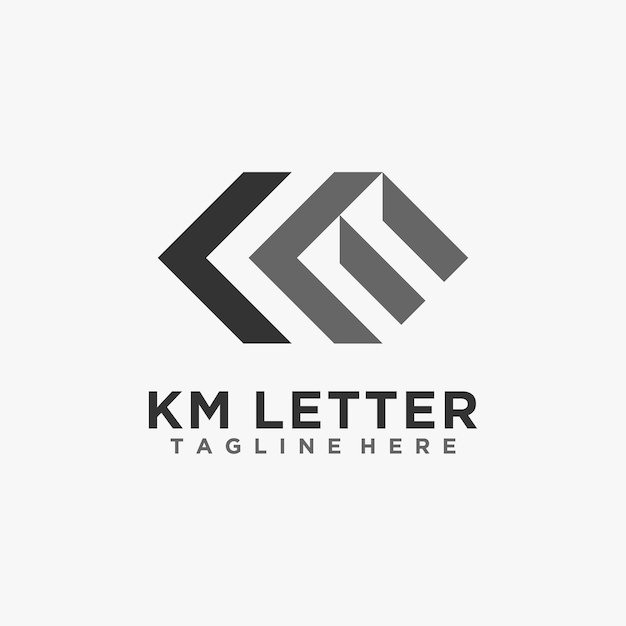 Design do logotipo da letra km