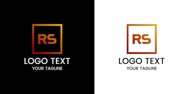 Design do logotipo da letra rs