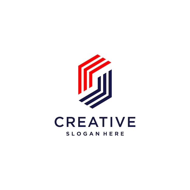 Vetor design do logotipo da letra s com ideia criativa moderna