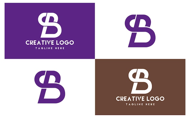 Vetor design do logotipo da letra sb sp