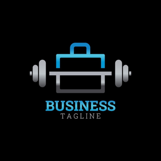 Design do logotipo da mala de trabalho de fitness