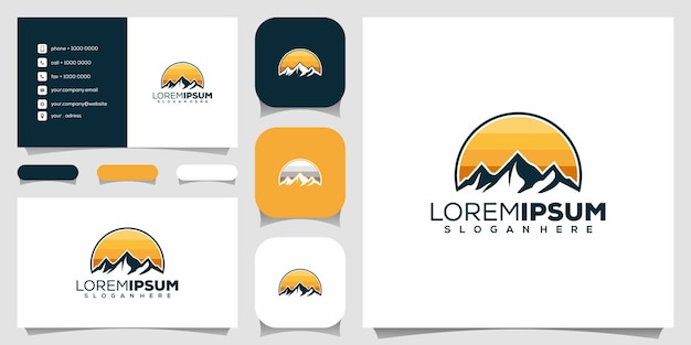 Design do logotipo da montanha