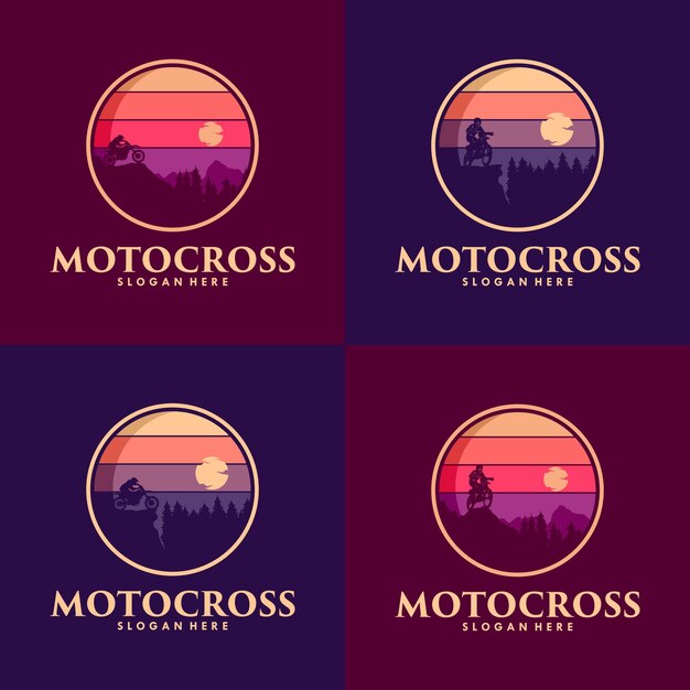 Design do logotipo da motocross adventure