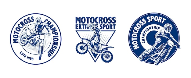 Vetor design do logotipo da motorcross