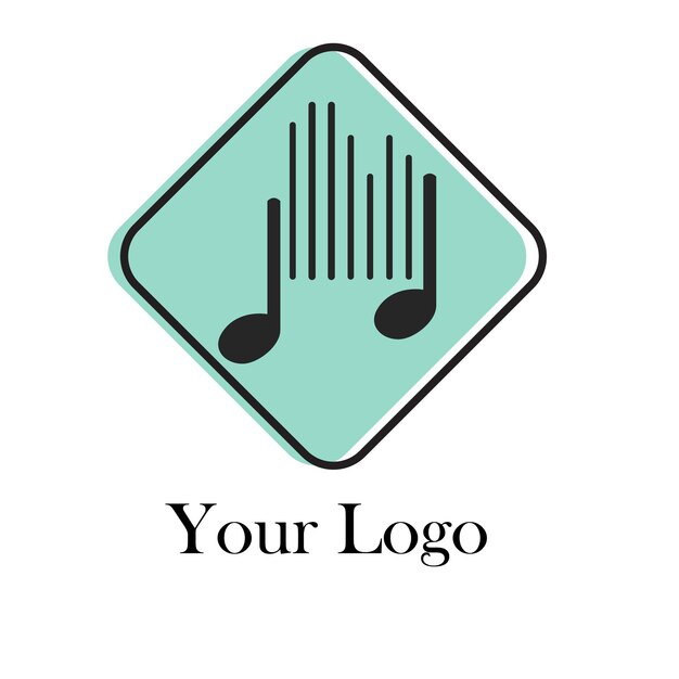 Vetor design do logotipo da música