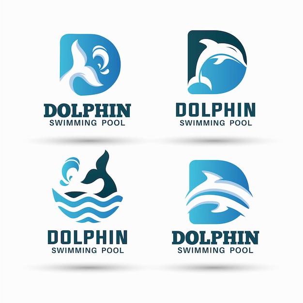Design do logotipo da piscina dolphin
