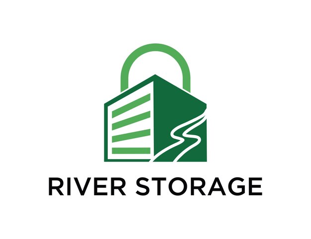 Vetor design do logotipo da river storage