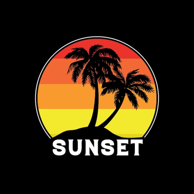 Design do logotipo da sunset beach