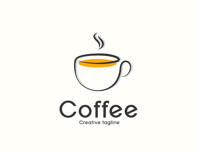 Vetor design do logotipo do café