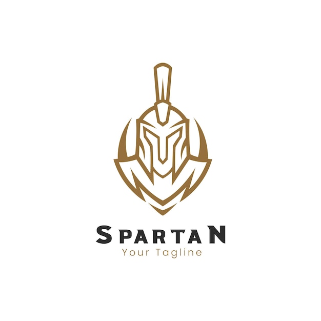 Design do logotipo do capacete espartano