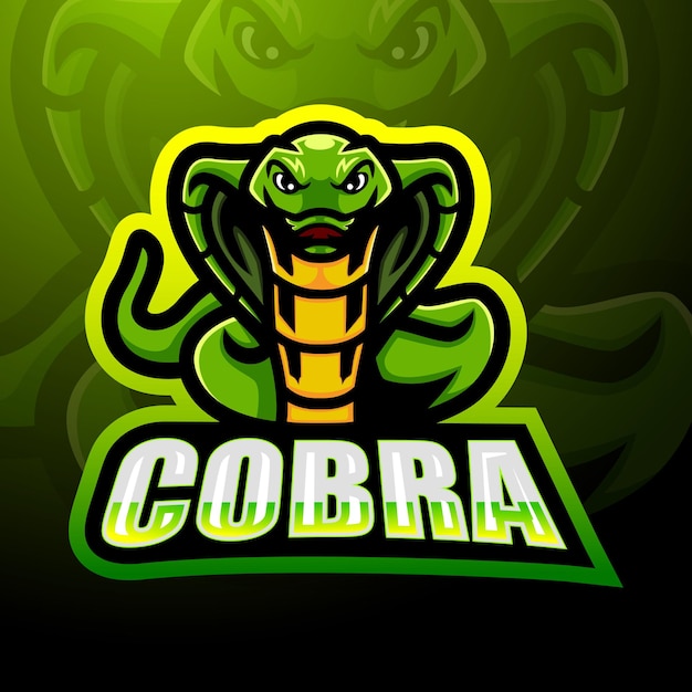 Design do logotipo do cobra mascote esport