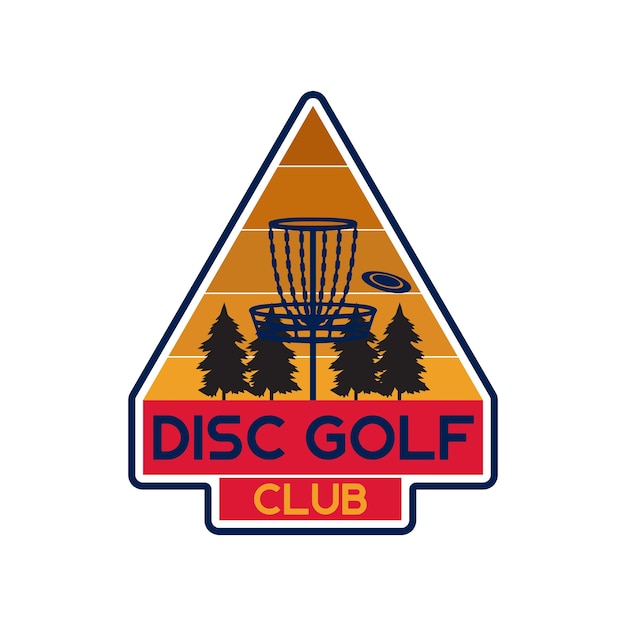 Vetor design do logotipo do disco de golfe