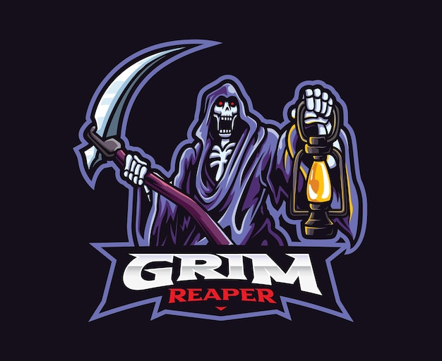 Design do logotipo do grim reaper mascot