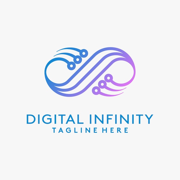 Vetor design do logotipo do infinity digital