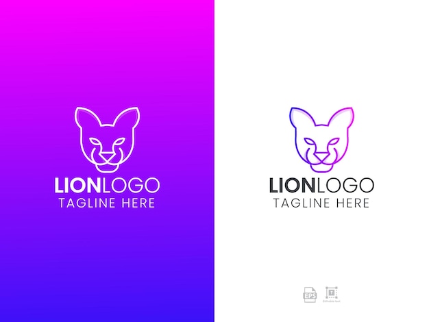 Design do logotipo do leão