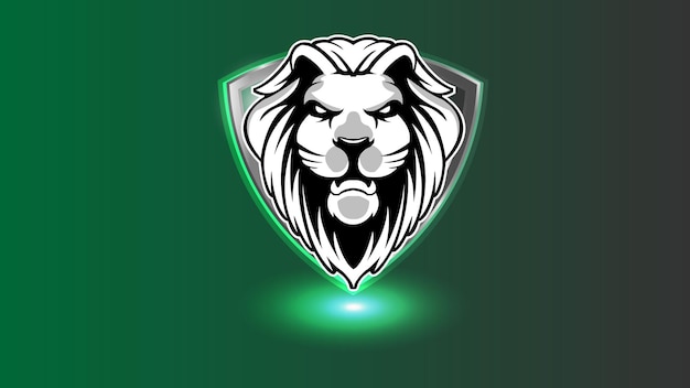 Vetor design do logotipo do mascote do lion head.
