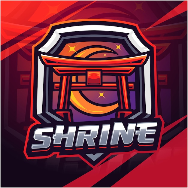 Vetor design do logotipo do mascote do shrine esport