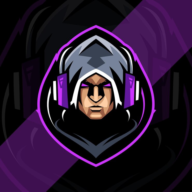 Vetor design do logotipo do mascote dos jogadores assustadores