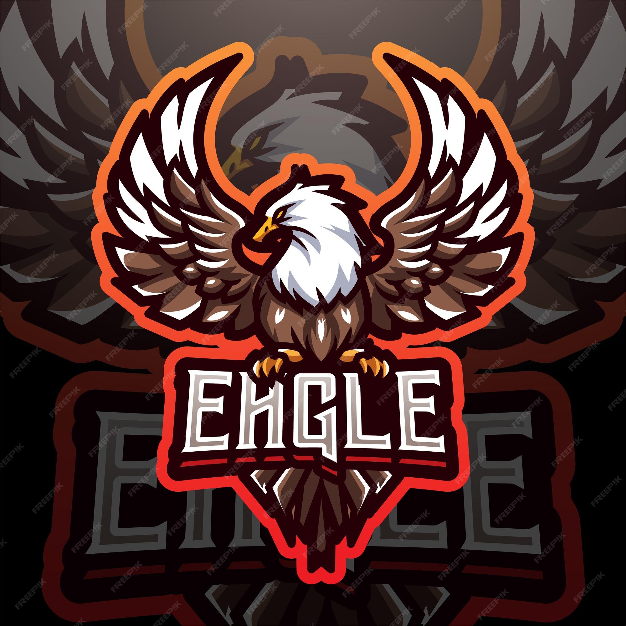 Design de logotipo de mascote eagles esport