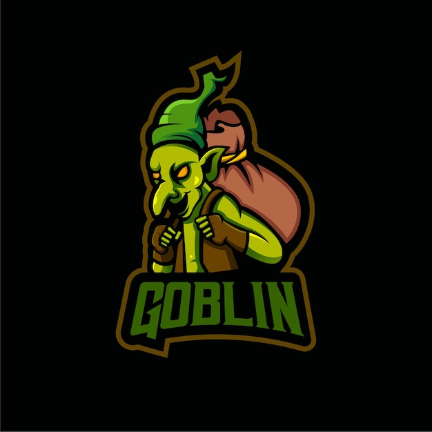 Design do logotipo do mascote goblin