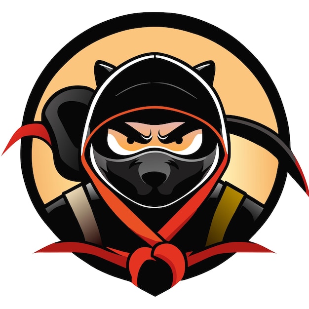 Design do logotipo do mascote ninja