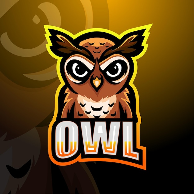 Design do logotipo do mascote printowl