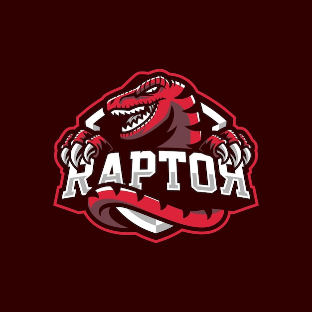 Design do logotipo do mascote raptor