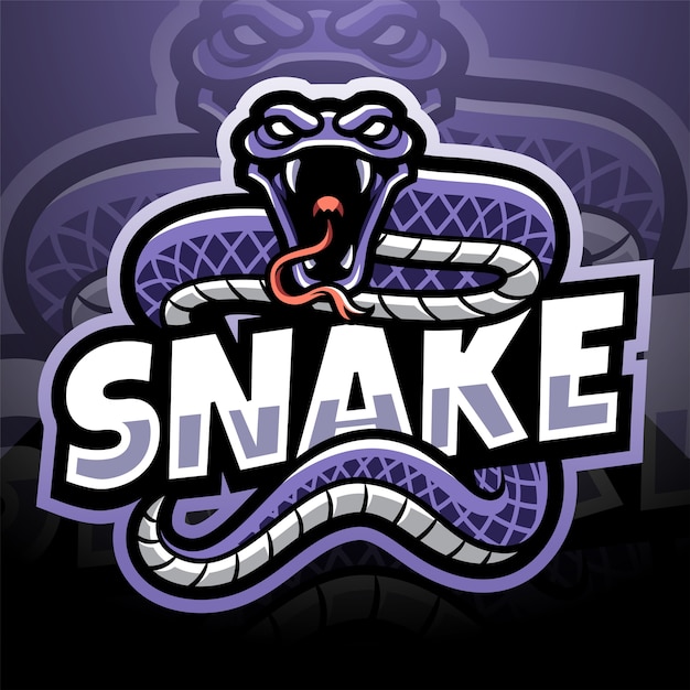 Design do logotipo do mascote snake esport