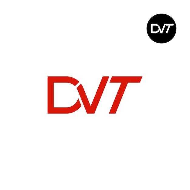 Design do logotipo do monograma da letra dvt