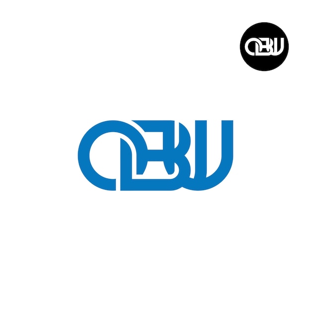 Design do logotipo do monograma da letra obw