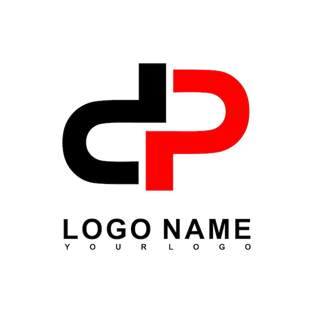 Design do logotipo do nome da letra p