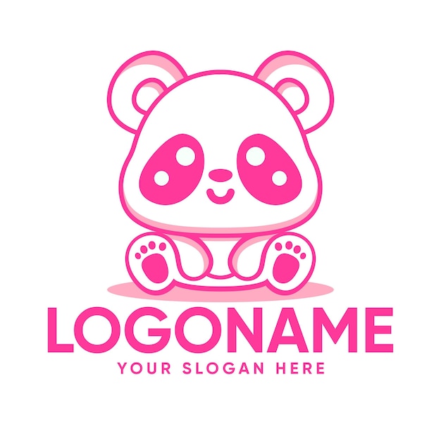 Vetor design do logotipo do panda