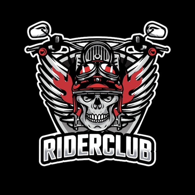 Design do logotipo do riders mascote esport