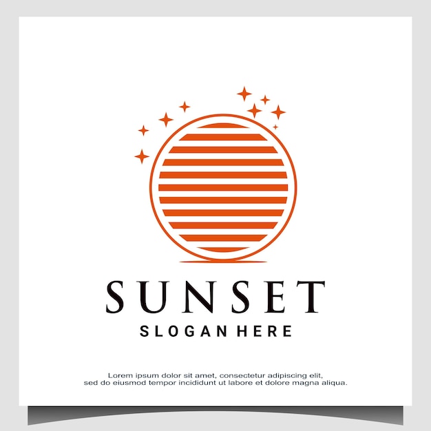 Vetor design do logotipo do sol