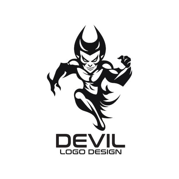 Vetor design do logotipo do vetor do diabo