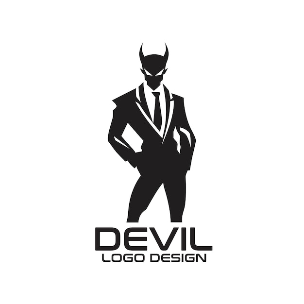 Vetor design do logotipo do vetor do diabo