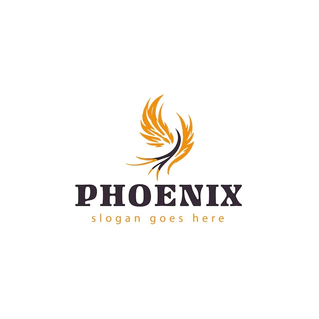 Design do logotipo do vetor phoenix