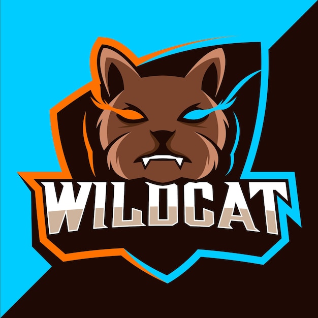 Design do logotipo do wildcats mascote esport