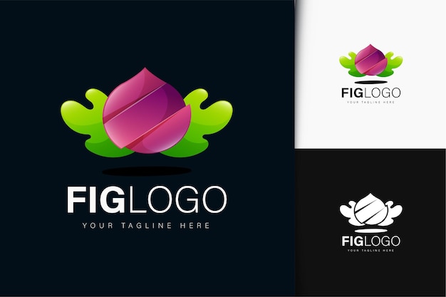 Design do logotipo fig com gradiente