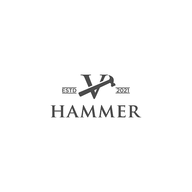 Design do logotipo hammer v