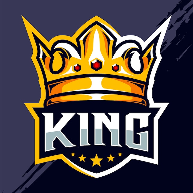 Design do logotipo king crown esport