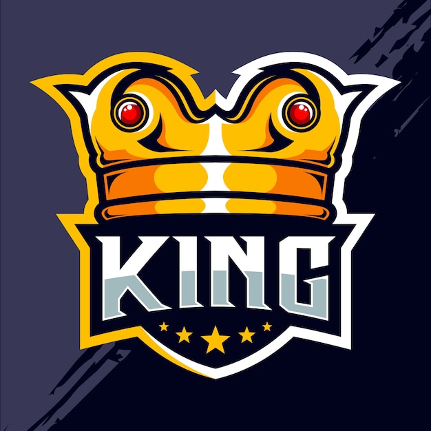 Design do logotipo king crown esport