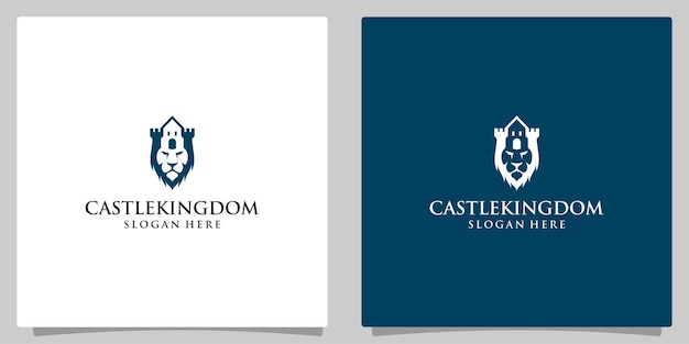 Design do logotipo premium kingdom castle