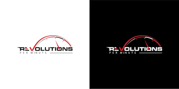 Vetor design do logotipo rpm para automotivo