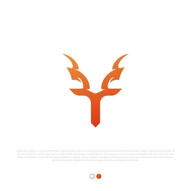 Design do logotipo t deer horn