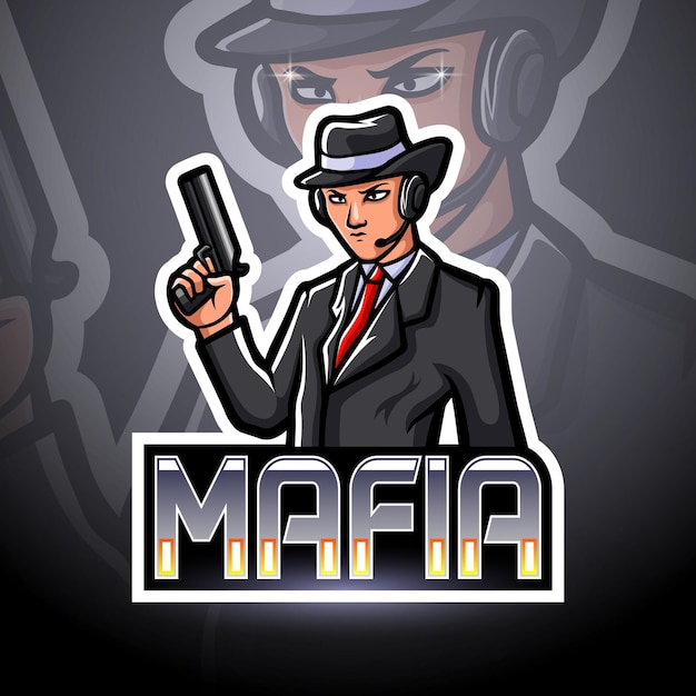 Design do mascote do logotipo da Máfia Esport