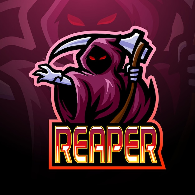 Design do mascote do logotipo reaper esport