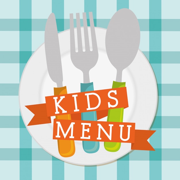 Design do menu para crianças