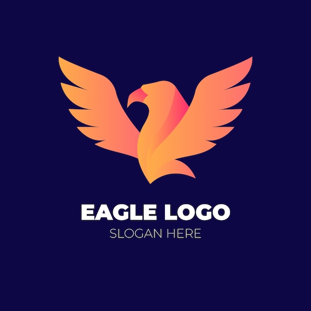 Vetor design do modelo do logotipo da eagle