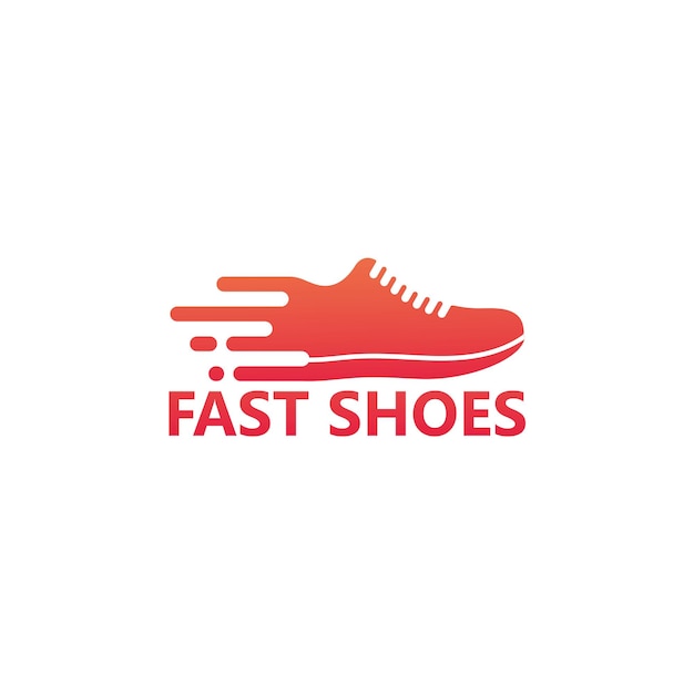 Design do modelo do logotipo da fast shoes